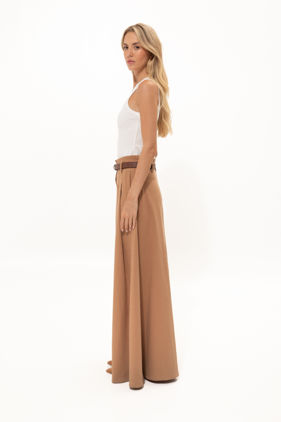 Tan Long Skirt | Vassia Kostara
